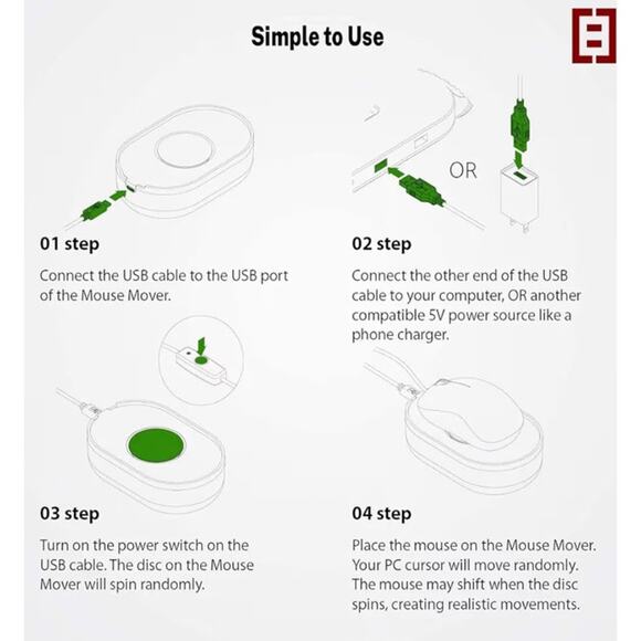 Tech8 USA USB Mouse Mover Jiggler - Picture 12 of 12